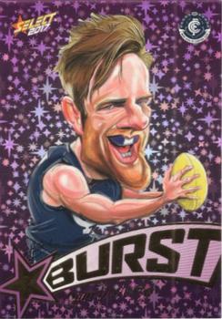 2017 Select Footy Stars - Starburst Caricatures Purple #SP10 Sam Docherty Front